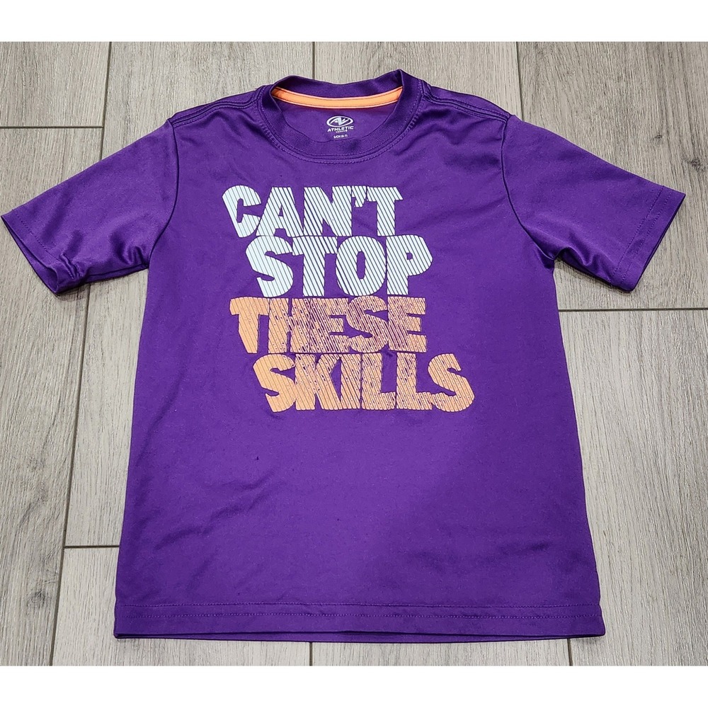 Kids Athletic Works Clemson Purple Dri-fit Short Sleeve Shirt Size S (6-7)